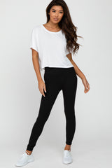 Black V-Waist Maternity Leggings