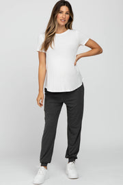 Charcoal Maternity Band Jogger Pants