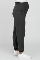 Charcoal Maternity Band Jogger Pants