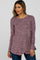 Mauve Heather Knit Layered Front Nursing Top