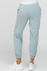 Light Blue Ripped Knee Sweatpants