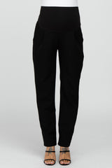 Black Pleated Relax Fit Maternity Pants