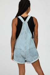 Light Blue Denim Short Overalls