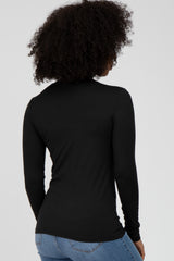 Black Long Sleeve Basic Top