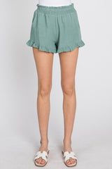 Sage Ruffle Hem Shorts