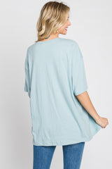 Light Blue Basic Oversized Tee