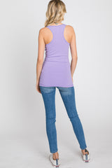 Lavender Ribbed Racerback Tank Top