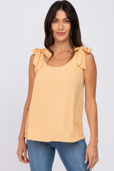 Yellow Shoulder Bow Tank Top