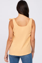 Yellow Shoulder Bow Tank Top