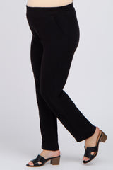 Black Linen Maternity Pants