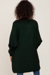 Forest Green Pocketed Knit Cardigan