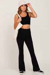 Black Flared Maternity Leggings