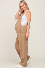 Taupe Corduroy Maternity Overalls