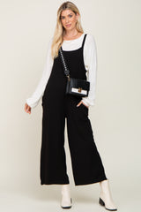 Black Sleeveless Pocketed Wide Leg Jumpsuit