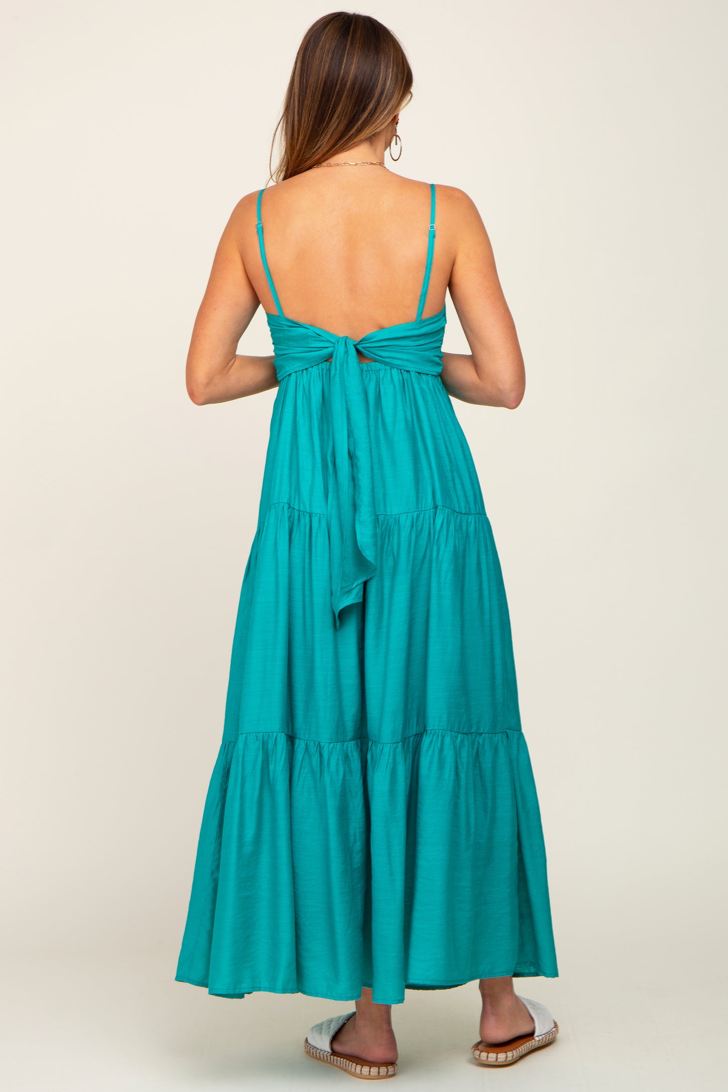 Green Tiered Maxi Dress
