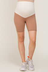 Mocha Maternity Active Shorts