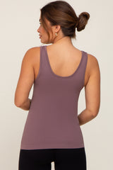 Brown Seamless Maternity Tank Top