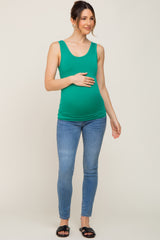 Green Seamless Maternity Tank Top