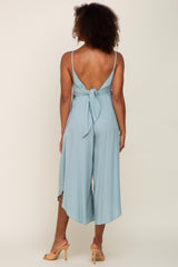 Sage Sleeveless Asymmetrical Hem Jumpsuit