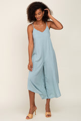 Sage Sleeveless Asymmetrical Hem Jumpsuit