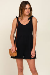 Black Knot Strap Romper