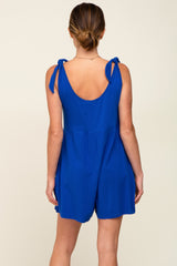 Royal Blue Knot Strap Romper