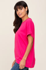 Fuchsia Short Sleeve Top