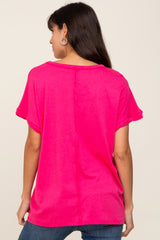 Fuchsia Short Sleeve Top