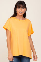 Orange Short Sleeve Maternity Top