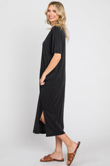 Black Midi T-Shirt Dress