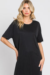 Black Midi T-Shirt Dress