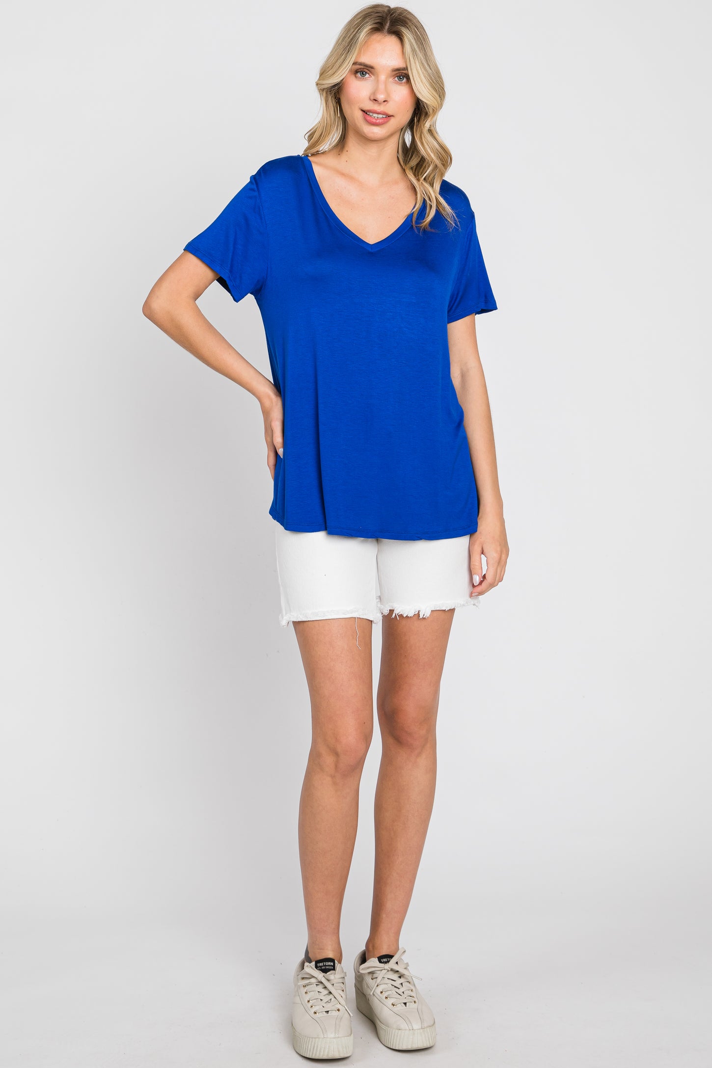 Blue V-Neck Tee
