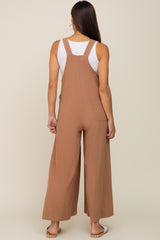 Mocha Maternity Wide Leg Jumpsuit