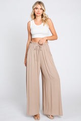 Taupe Wide Leg Maternity Pants