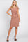 Mocha Ribbed Waist Tie Dress