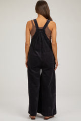 Charcoal Corduroy Maternity Wide Leg Overalls