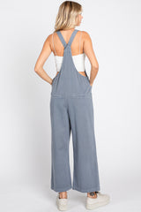 Blue Front Pocket Cropped Overall