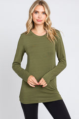 Olive Long Sleeve Top