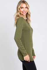 Olive Long Sleeve Top