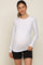 White Long Sleeve Maternity Top