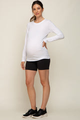 White Long Sleeve Maternity Top