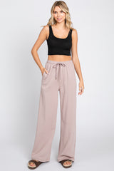 Mocha Wide Leg Maternity Joggers