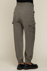 Olive Cargo Pocket Maternity Joggers