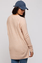 Beige Brushed Knit Sweater