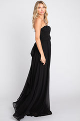 Black Sweetheart Convertible Chiffon Gown