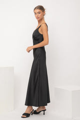 Black Satin Dress