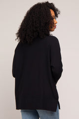 Black Cowl Neck Dolman Sleeve Sweater