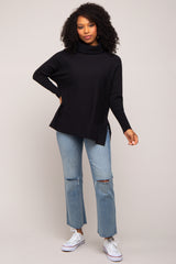 Black Cowl Neck Dolman Sleeve Sweater