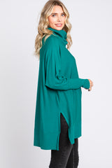 Forest Green Cowl Neck Dolman Sleeve Sweater