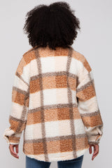 Taupe Textured Plaid Jacket